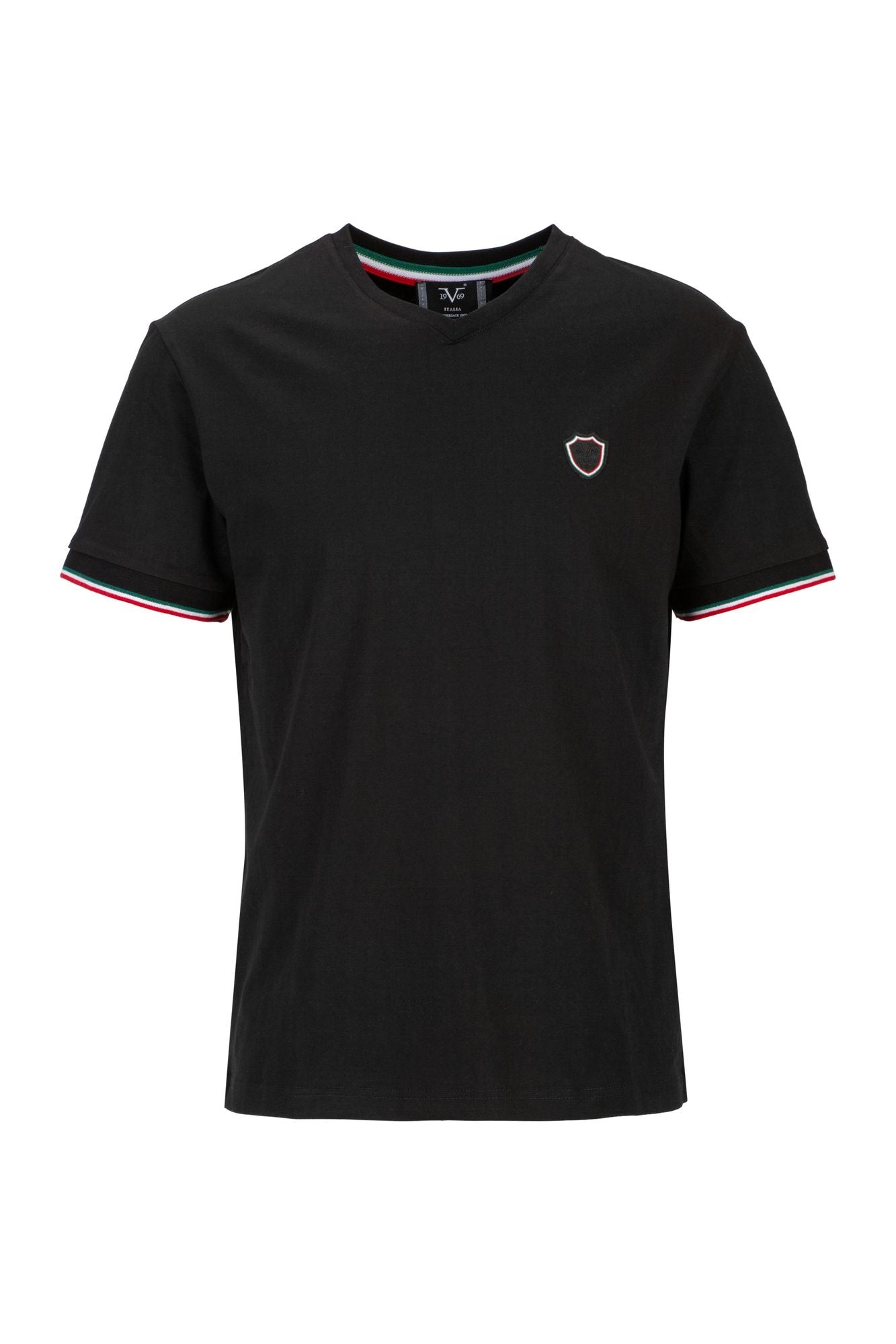 T-Shirt Tassilo in schwarz