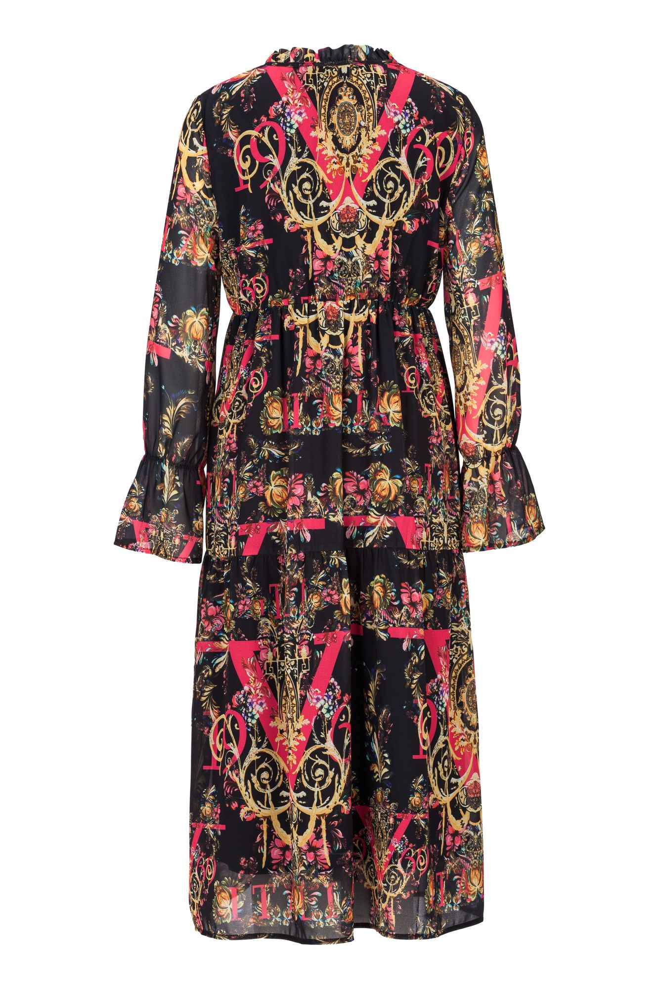 Maxikleid Karte in mehrfarbig